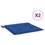 Voir la diapositive 2 : VIDAXL Coussins de chaise de jardin lot de 2 bleu royal 40x40x3 cm