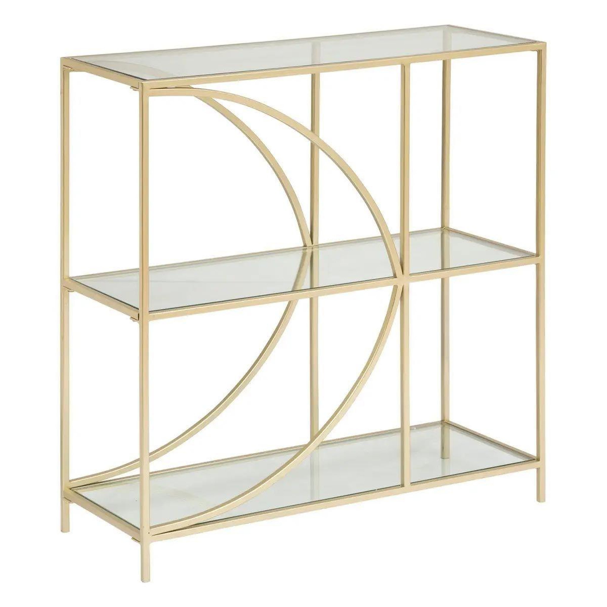 Voir la diapositive 1 : Paris Prix Étagère 3 niveaux design  artif  87cm or
