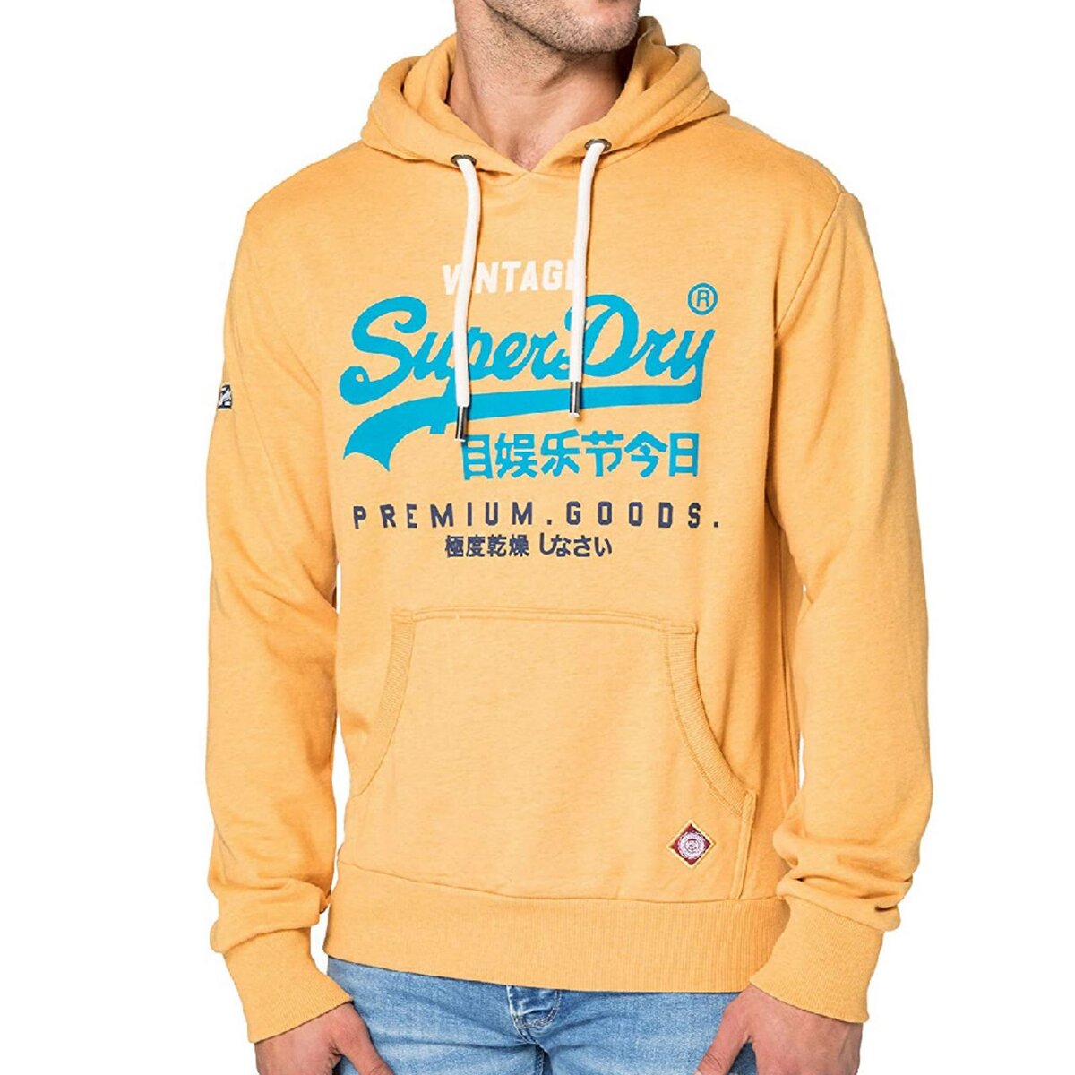 SUPERDRY Sweat capuche Jaune Homme Superdry Tri pas cher Auchan