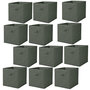 Voir la diapositive 1 : TOILINUX Lot de 12 cubes de rangement pliables en tissus avec poignée