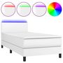 Voir la diapositive 2 : VIDAXL Sommier a lattes de lit avec matelas et LED Blanc 80x200cm