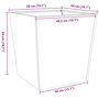 Voir la diapositive 6 : VIDAXL Jardiniere blanc 50x50x50 cm acier