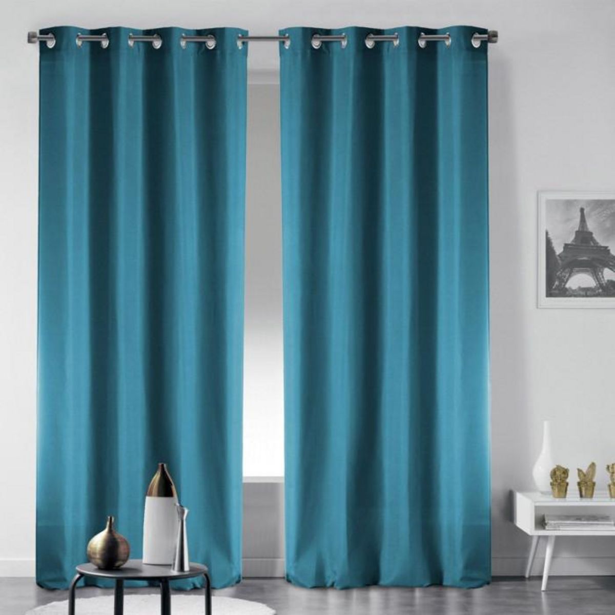 Paris Prix Rideau Occultant  Noche  135x240cm Bleu