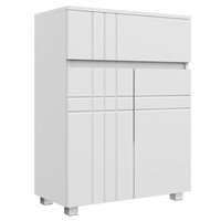 HOMCOM Armoire à pharmacie 3 étagères 4 niveaux 30L x 12l x 60H cm porte  verre trempé symbole croix acier inoxydable brossé pas cher 