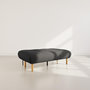 Voir la diapositive 3 : BEST MOBILIER Soan - banquette 2 places convertible clic-clac en velours texturé