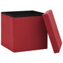Voir la diapositive 4 : VIDAXL Tabouret de rangement pliable Rouge bordeaux PVC