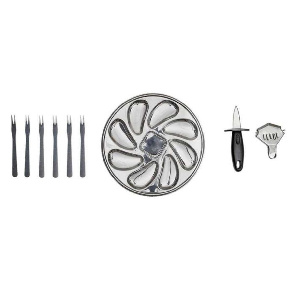 Paris Prix Coffret à Huître  9 pièces  23cm Gris