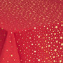 Voir la diapositive 2 : ATMOSPHERA Nappe 140x240 cm Etoiles rouge et or coton