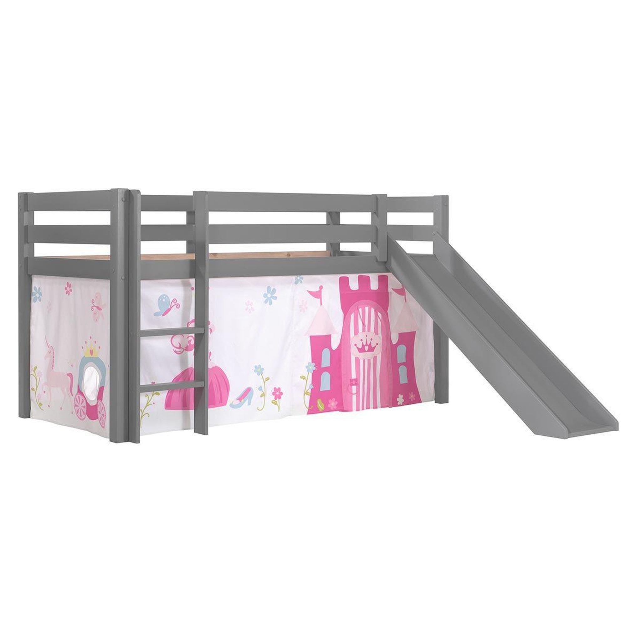 Paris Prix Pack - lit enfant toboggan & tente  pino princesse  gris
