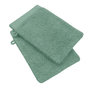Voir la diapositive 1 : Lot de 2 gants de toilette uni en coton 600 g/m²