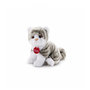 Voir la diapositive 1 : Trudi Peluche Chat Blanc et Gris S