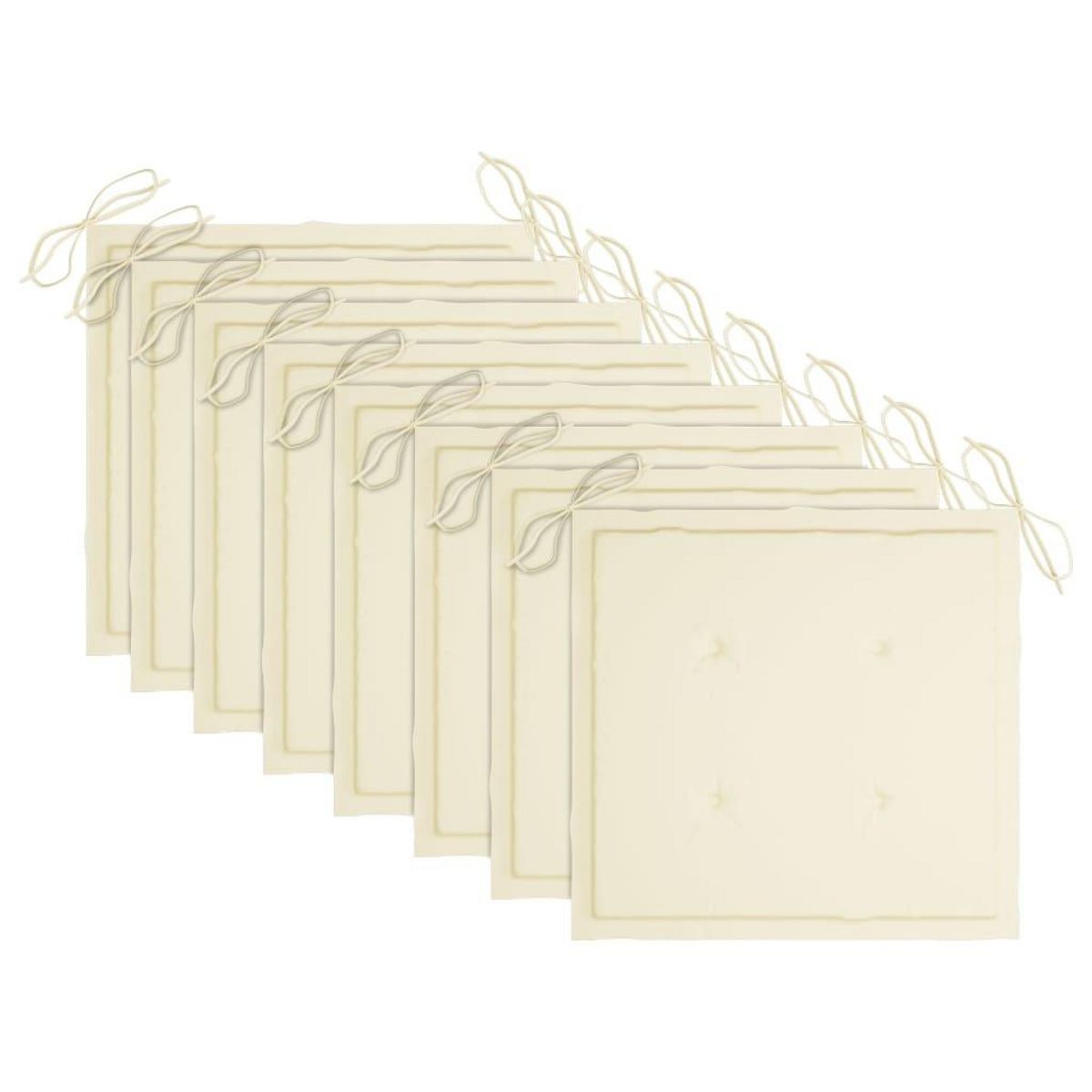 VIDAXL Chaises de jardin avec coussins lot de 8 Bois d'acacia solide