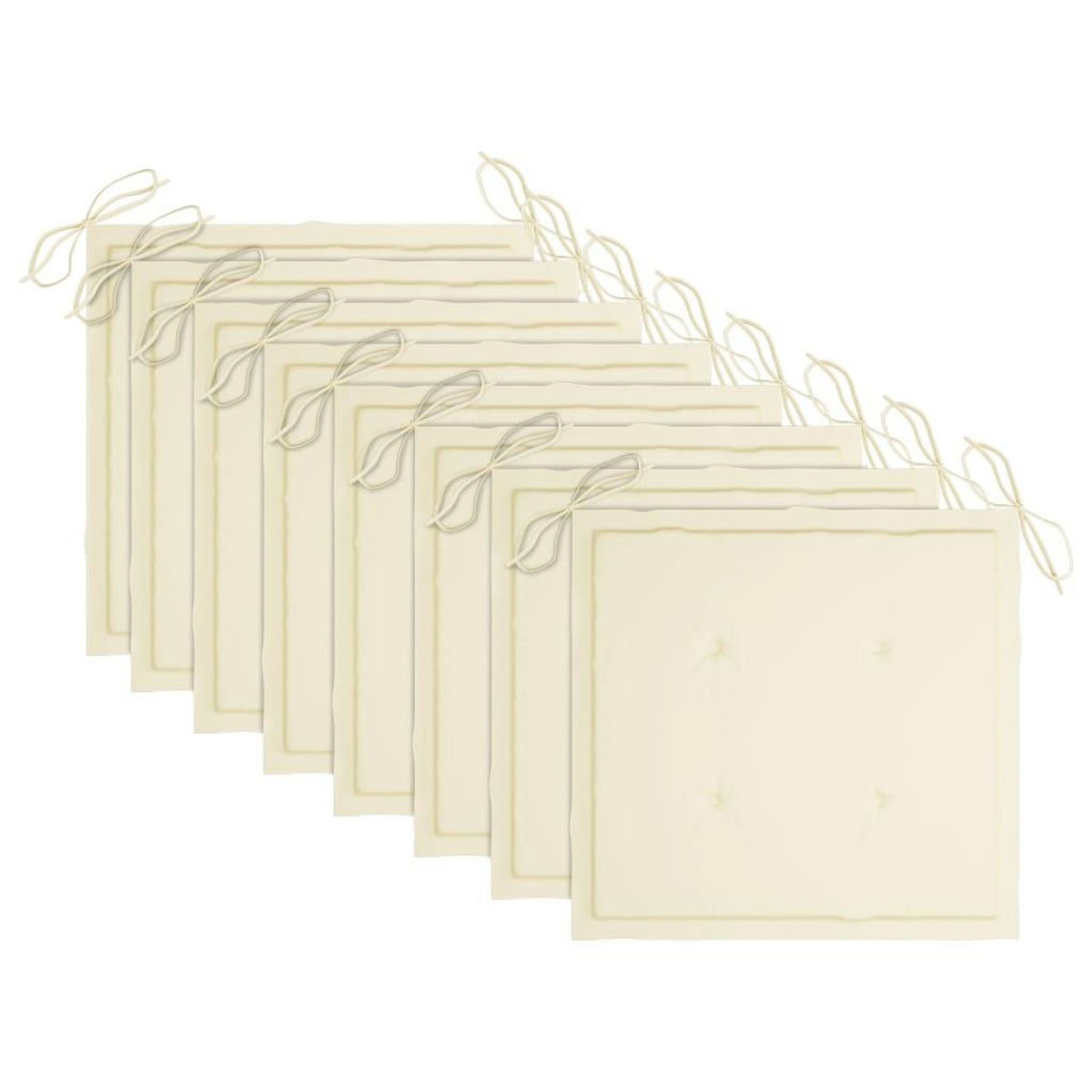 VIDAXL Chaises de jardin avec coussins lot de 8 Bois d'acacia solide
