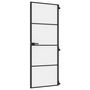 Voir la diapositive 2 : VIDAXL Porte interieure mince noir 76x201,5 cm verre trempe aluminium