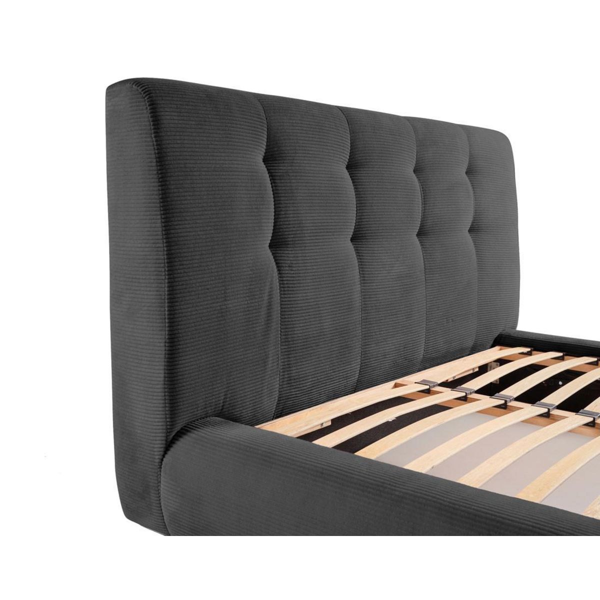 LISA DESIGN Onyx - lit coffre - 180x200 cm - en velours côtelé - sommier inclus