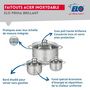 Voir la diapositive 3 : ELO Ensemble de 1 Poêle de cuisson 20 cm et 3 faitouts 12, 14 et 24 cm Elo Prima Brillant