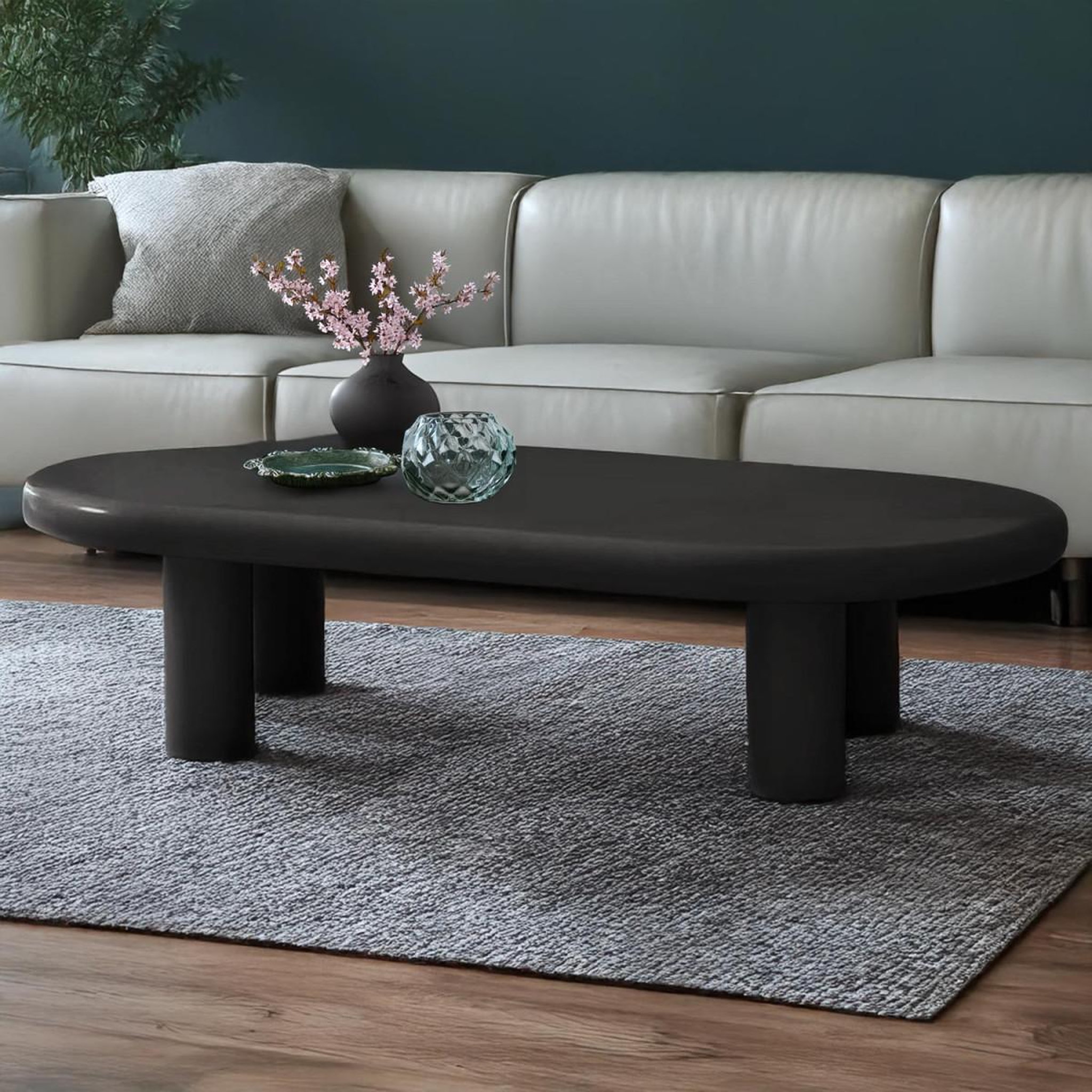 Voir la diapositive 5 : Paris Prix Table basse ovale  emory  160cm noir