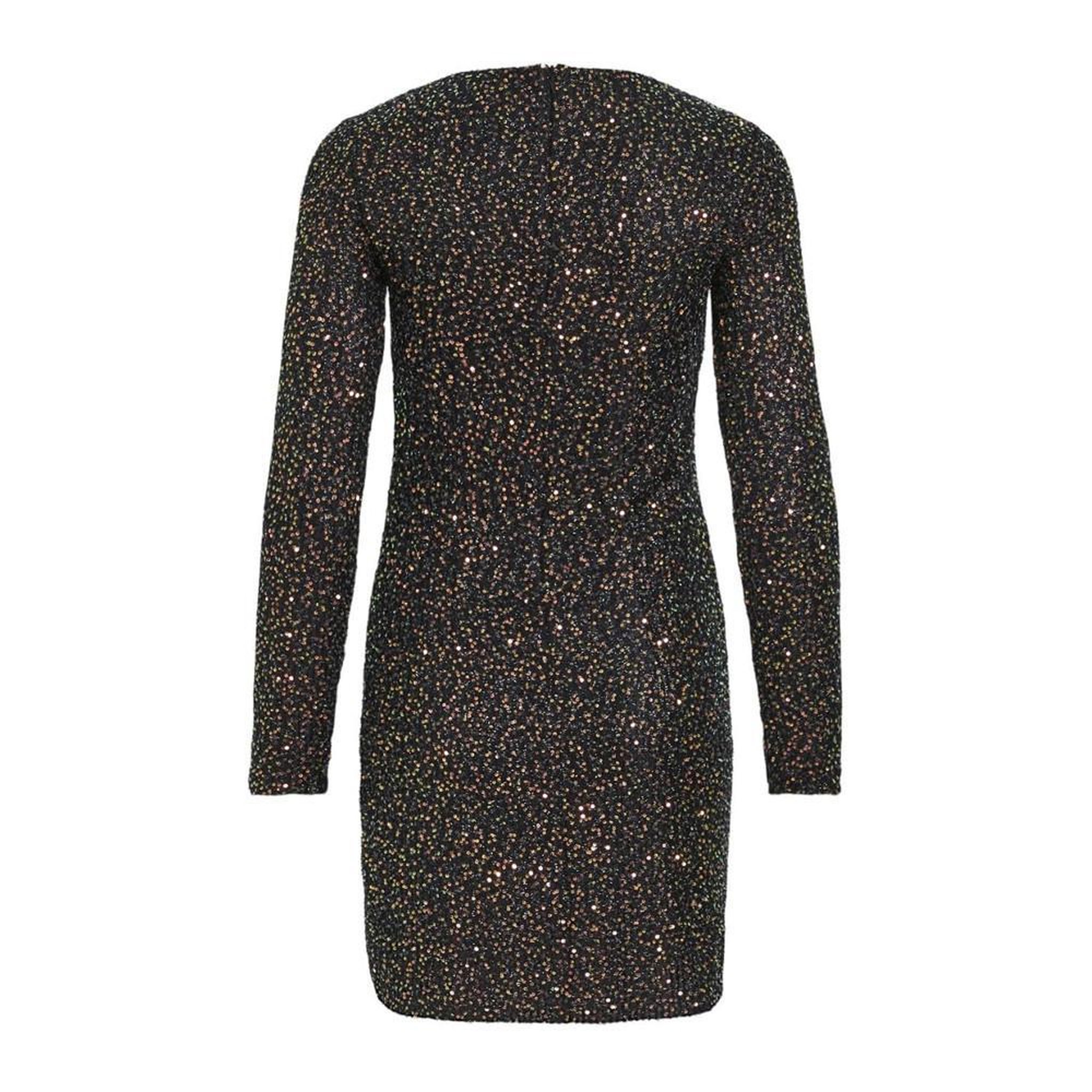 Voir la diapositive 2 : Vila Robe Noir à Sequin Noir Femme Vila Scara