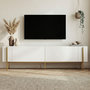 Voir la diapositive 3 : Habitat et Jardin Meuble TV en bois  Nexus  - 180 x 30 x 45 cm - Blanc / Or