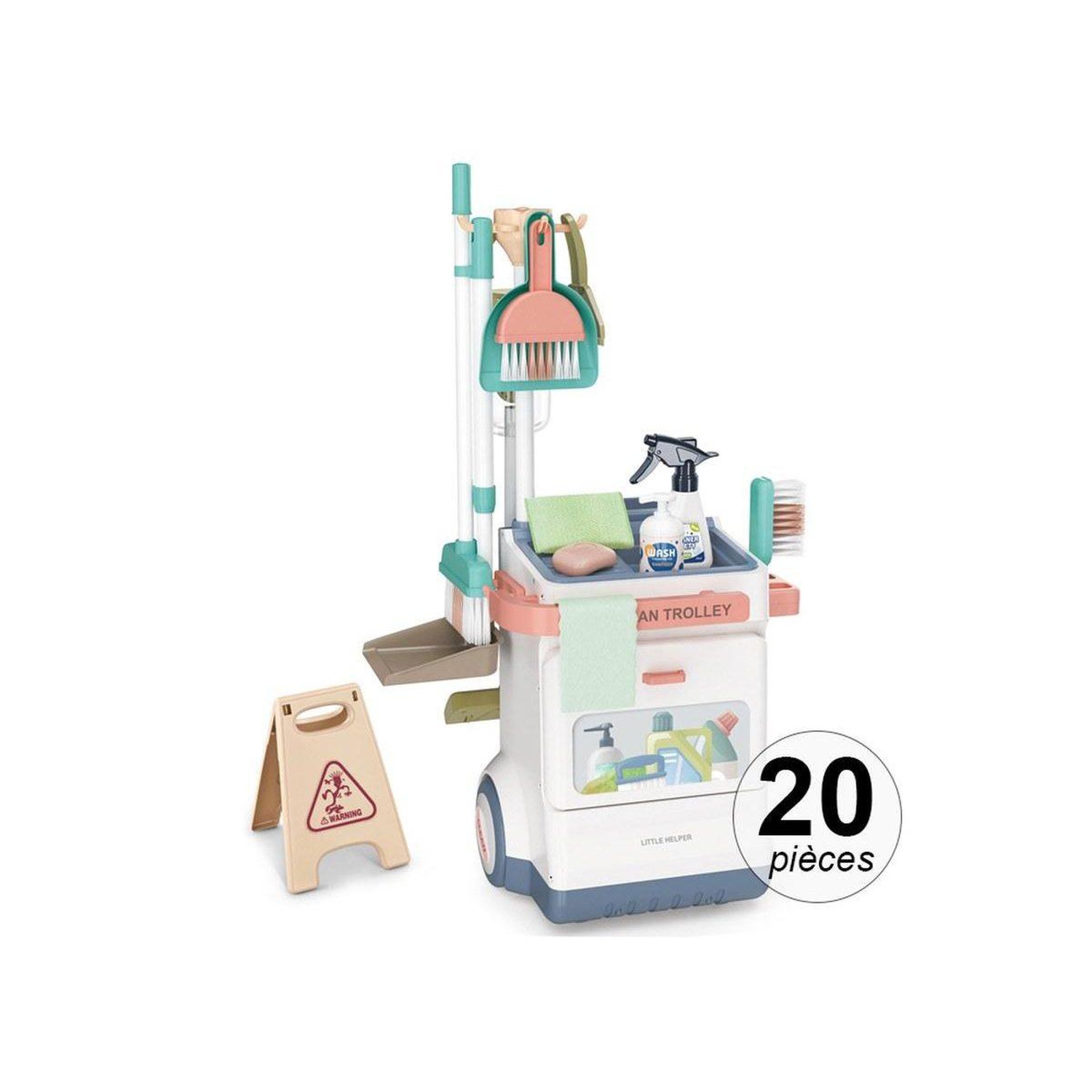 Chariot Ménage 1001jouets Interactif 20 Pièces Sonore Lumineux Abs - vue 2
