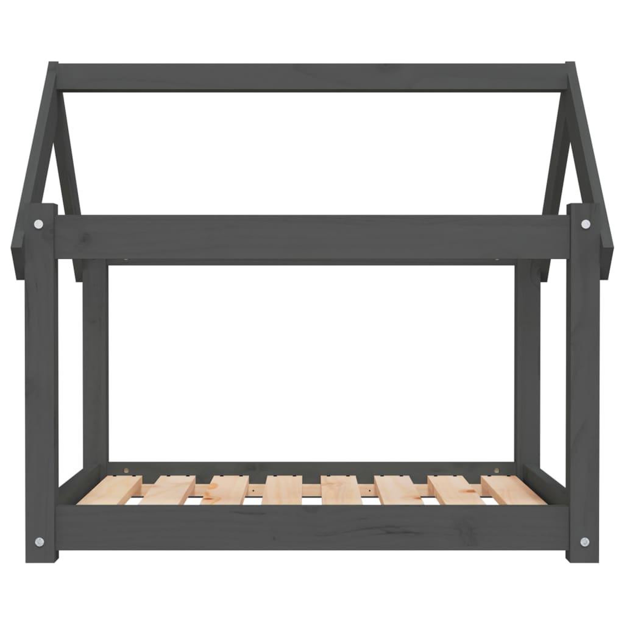 Voir la diapositive 5 : VIDAXL Lit pour chien Gris 81x60x70 cm Bois de pin solide