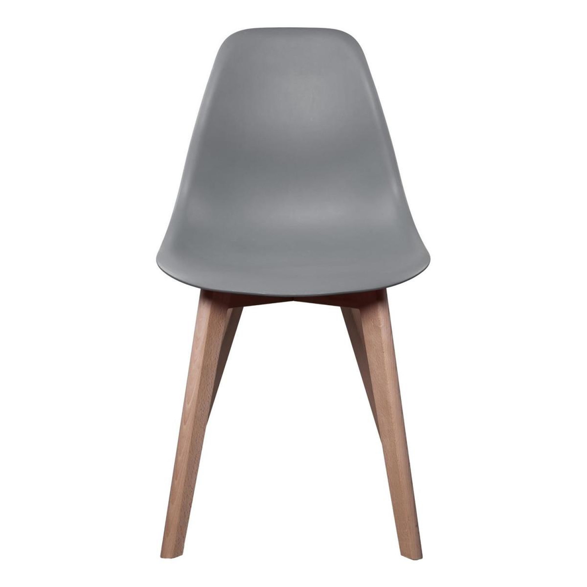 Voir la diapositive 4 : The Home Deco Factory Lot de 2 chaises scandinave  coquil  84cm gris
