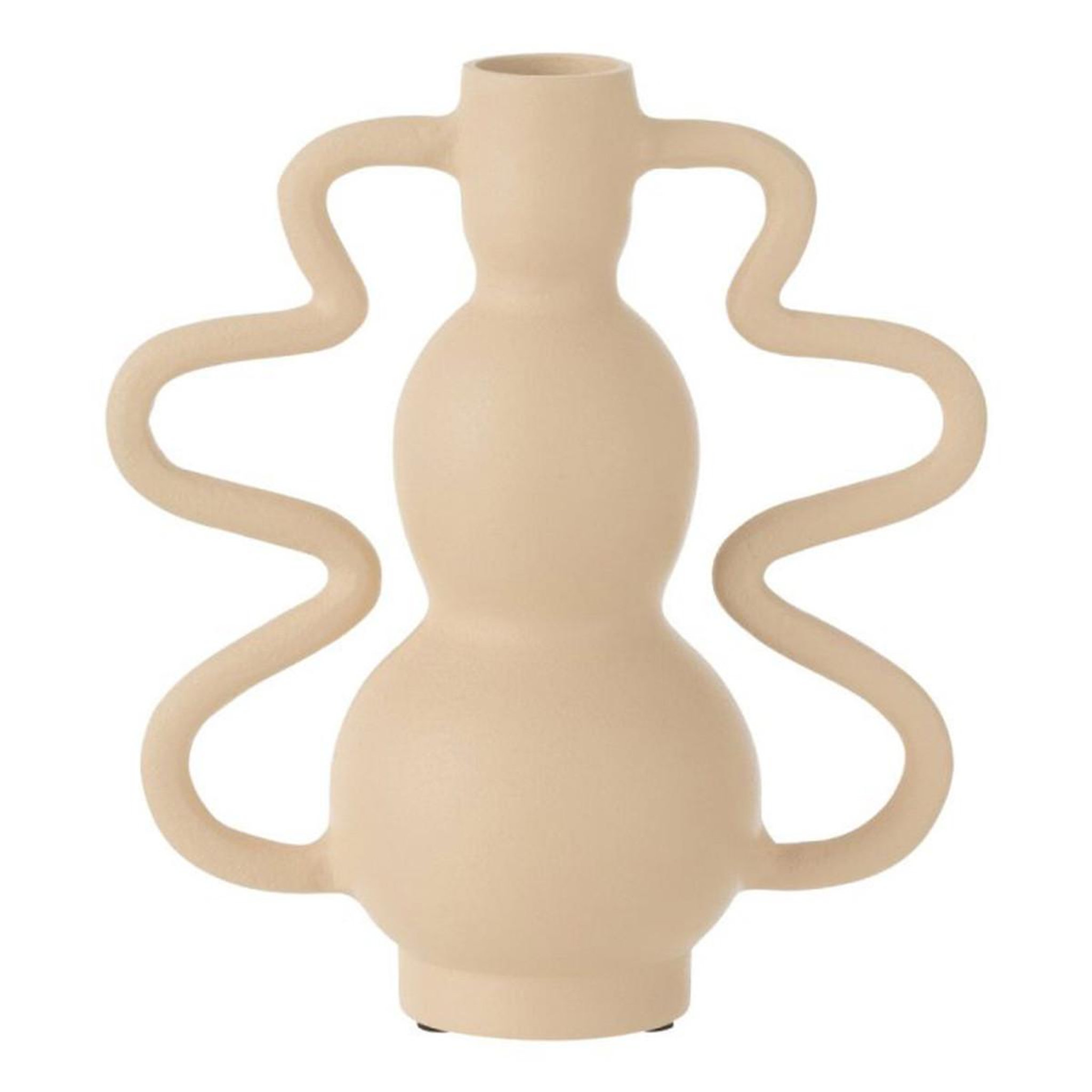 Voir la diapositive 1 : J-LINE Vase Design en Aluminium  Marie  21cm Beige