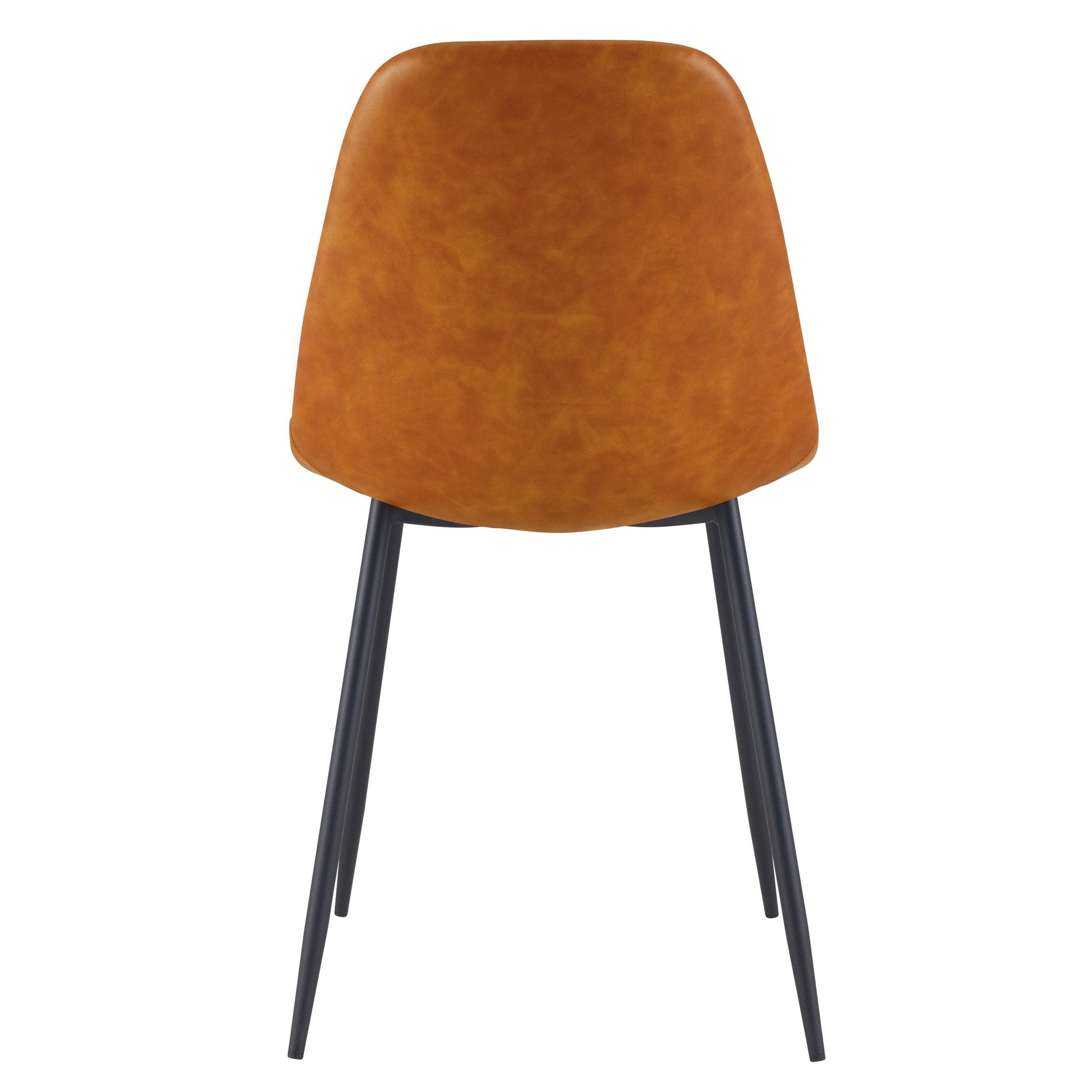 Voir la diapositive 5 : MAISON PAVANE Lot de 2 chaises en cuir synthétique camel-henrik