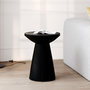 Voir la diapositive 2 : MAISON PAVANE Table d'appoint noire en bois de suar D40 cm-Lowa