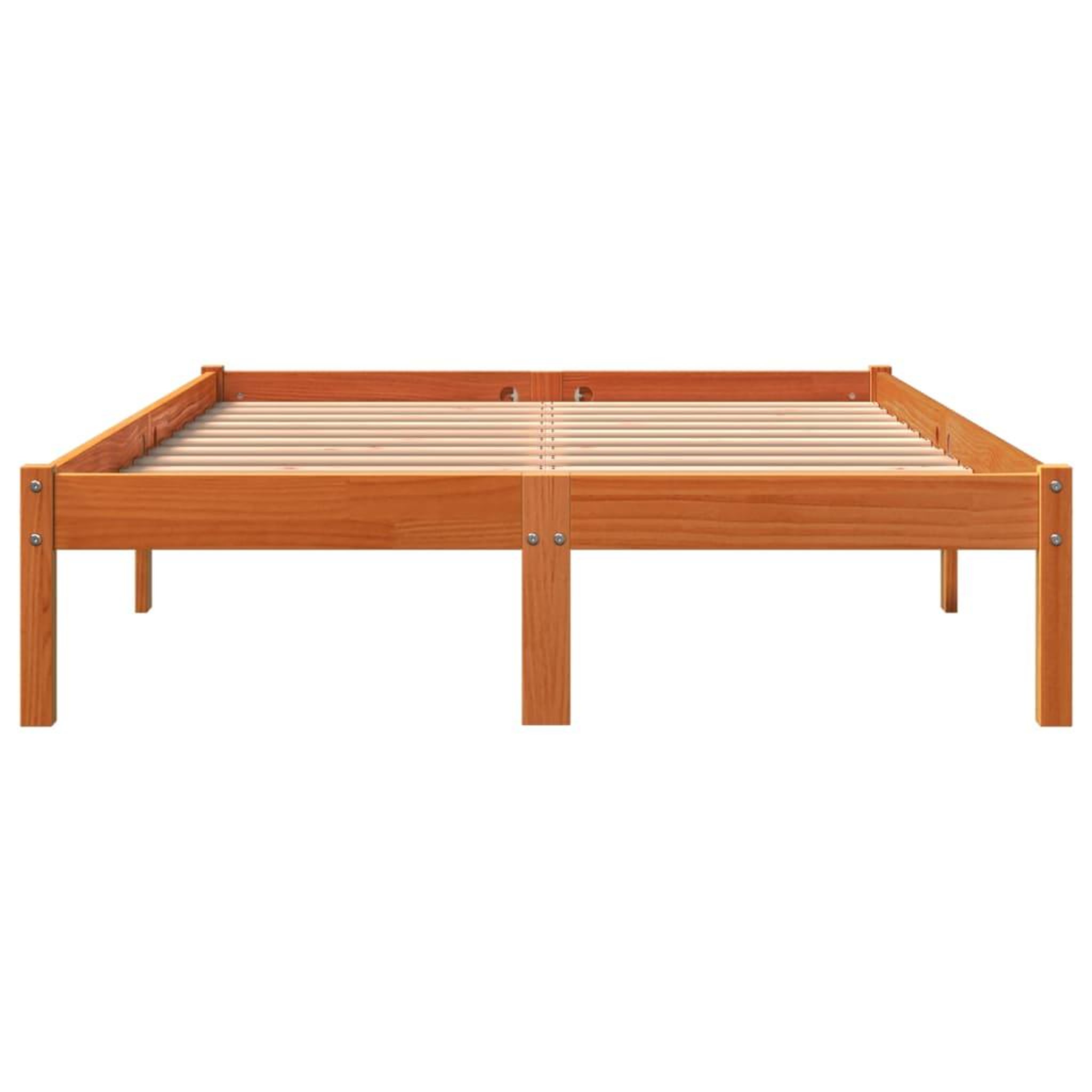 Voir la diapositive 4 : VIDAXL Cadre de lit sans matelas cire marron 120x190cm bois pin massif