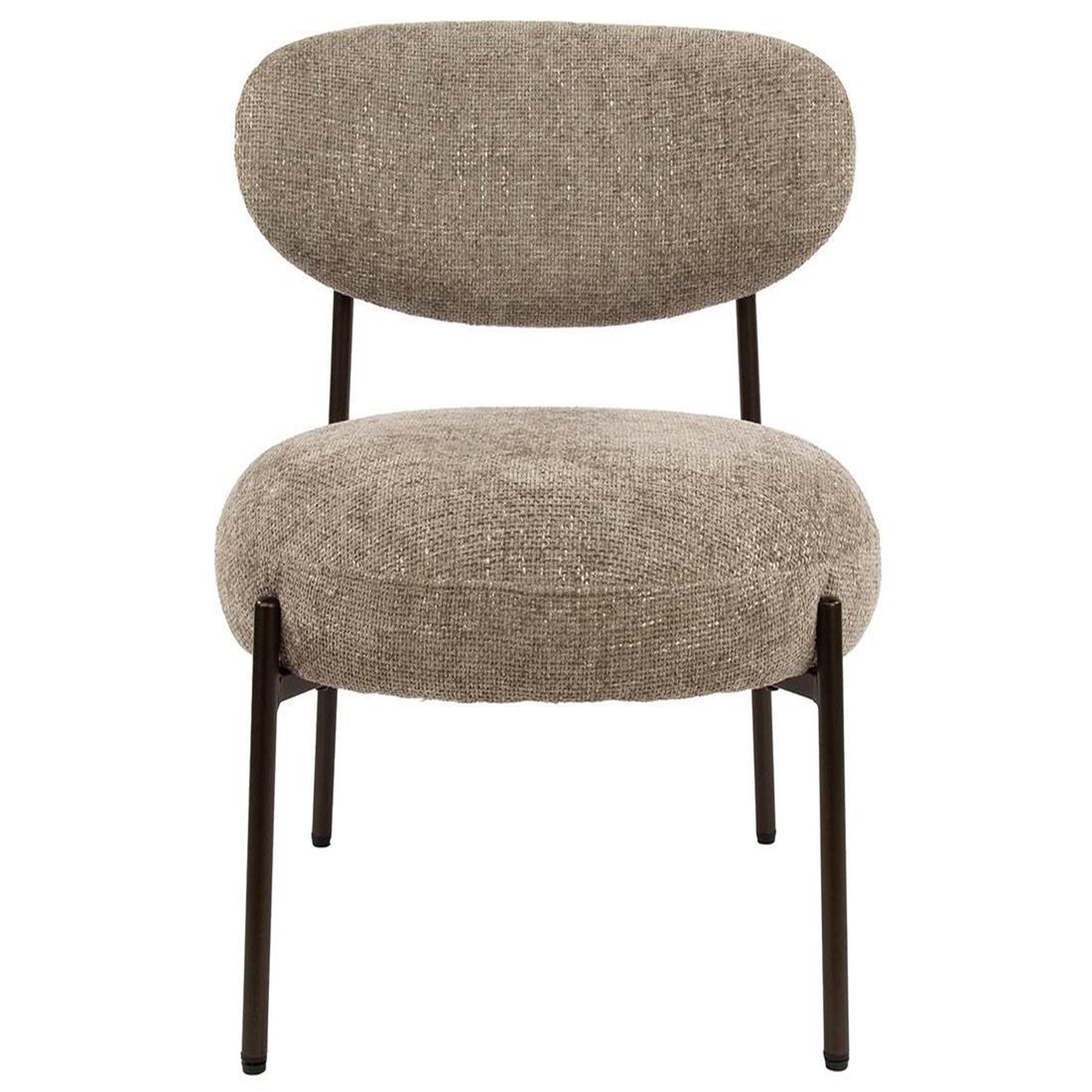 Voir la diapositive 3 : BEST MOBILIER Adelia - fauteuil - pieds en métal - en tissu texturé