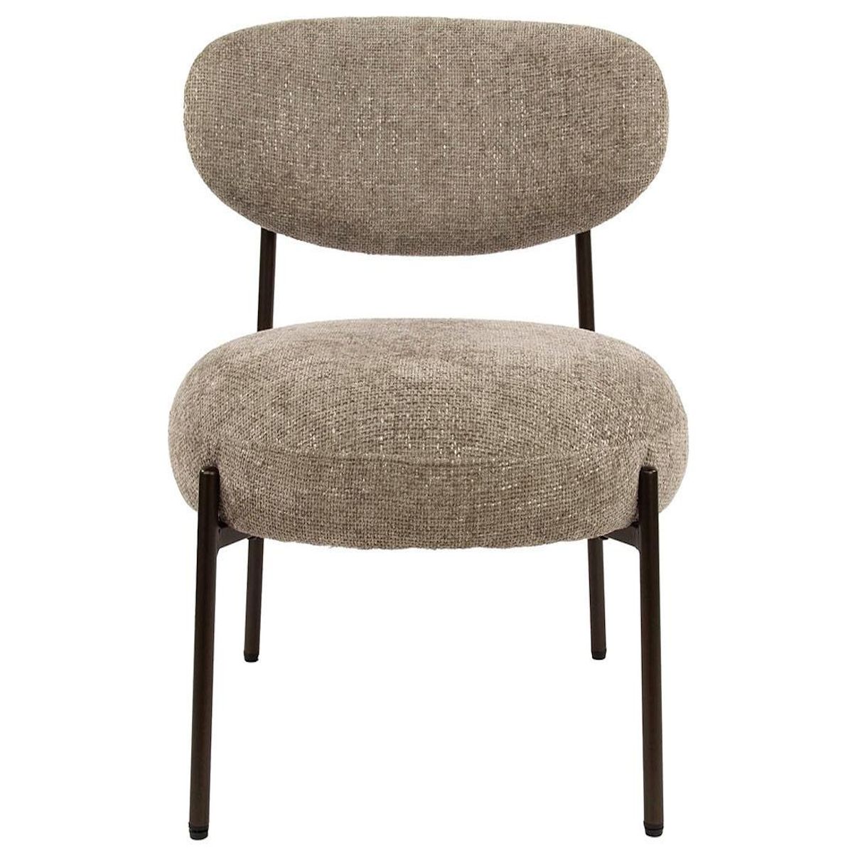 LISA DESIGN Adelia - fauteuil - pieds en métal - en tissu texturé