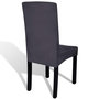 Voir la diapositive 4 : VIDAXL Housse de chaise droite extensible 4 pcs anthracite