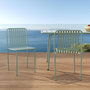 Voir la diapositive 2 : Rendez vous déco Lot de 2 chaises de jardin en métal vert clair-Yumi