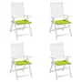 VIDAXL Coussins de chaise de jardin 4 pcs vert vif 50x50x3 cm