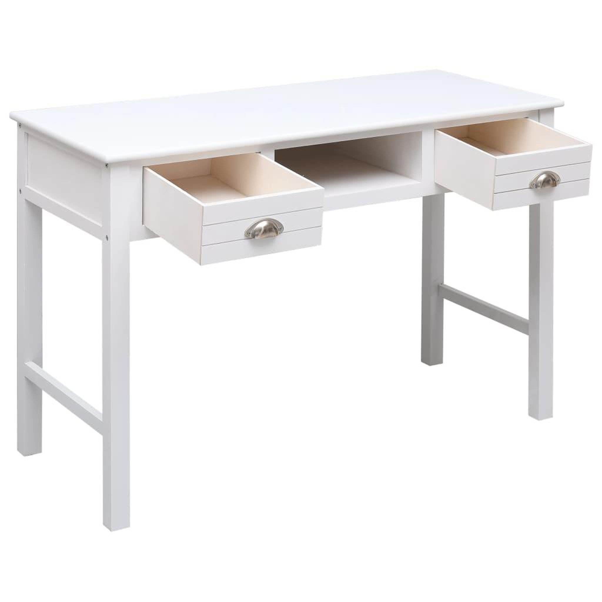 Voir la diapositive 3 : VIDAXL Bureau Blanc 110 x 45 x 76 cm Bois
