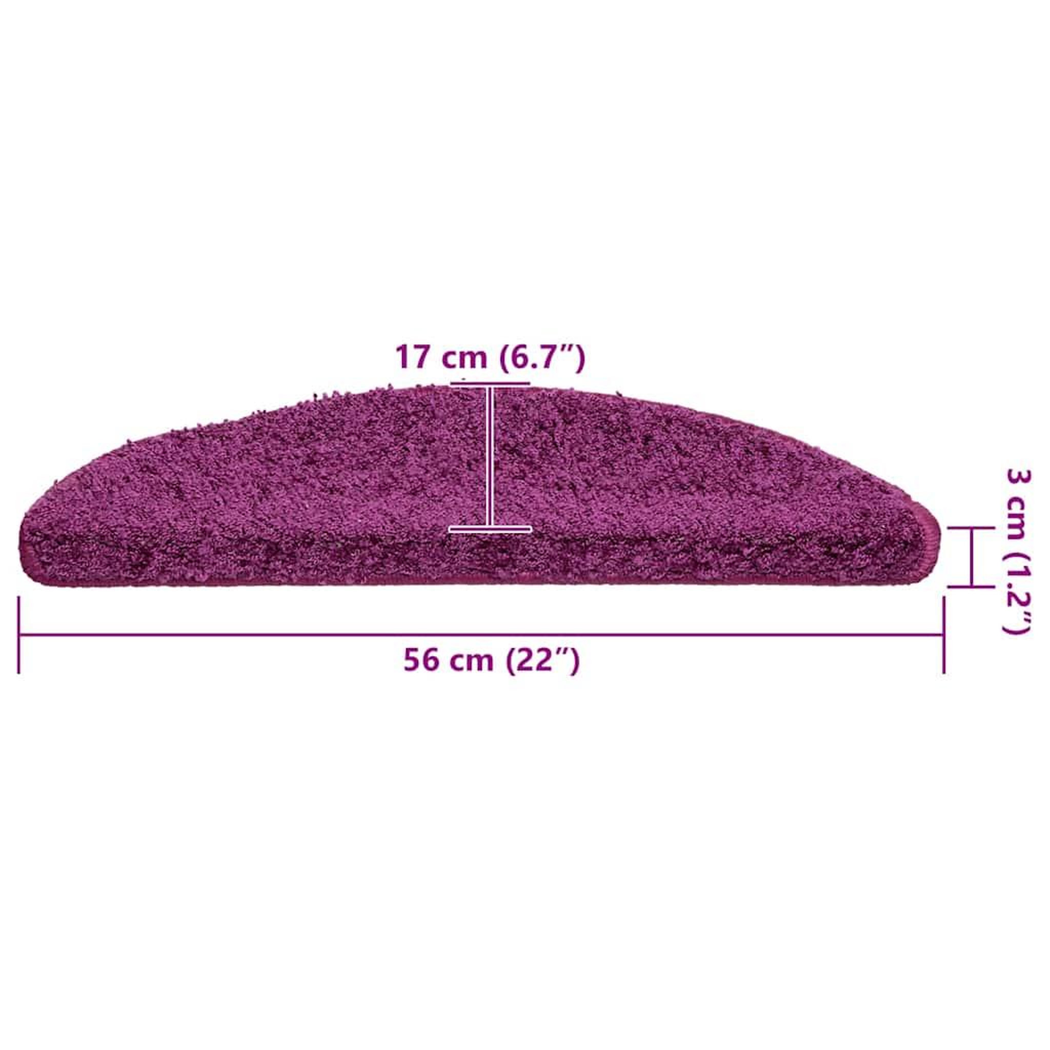 Voir la diapositive 6 : VIDAXL Tapis d'escalier 20 pcs violet 56x17x3 cm