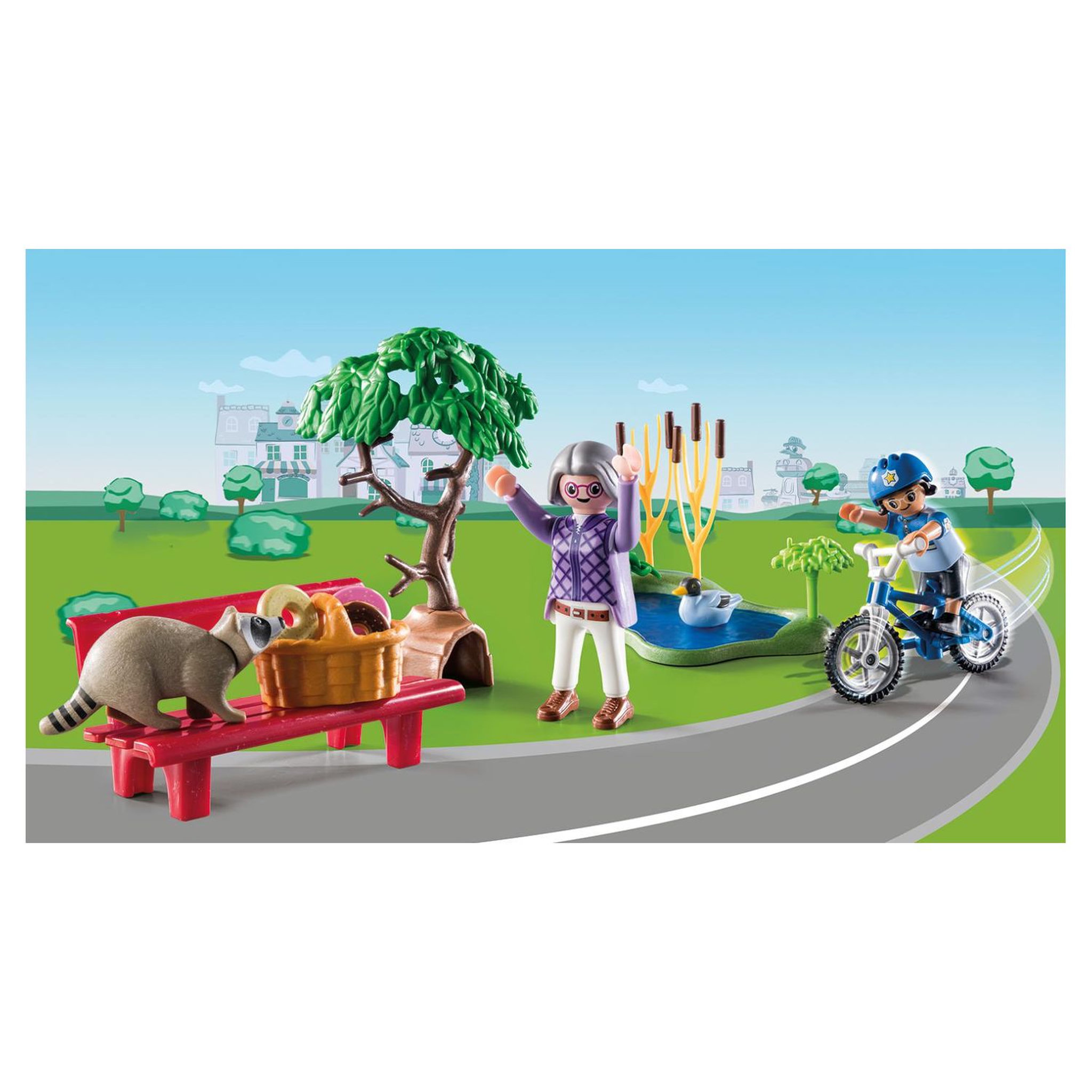 Voir la diapositive 4 : PLAYMOBIL Duck on call 70918 Policière et animaux