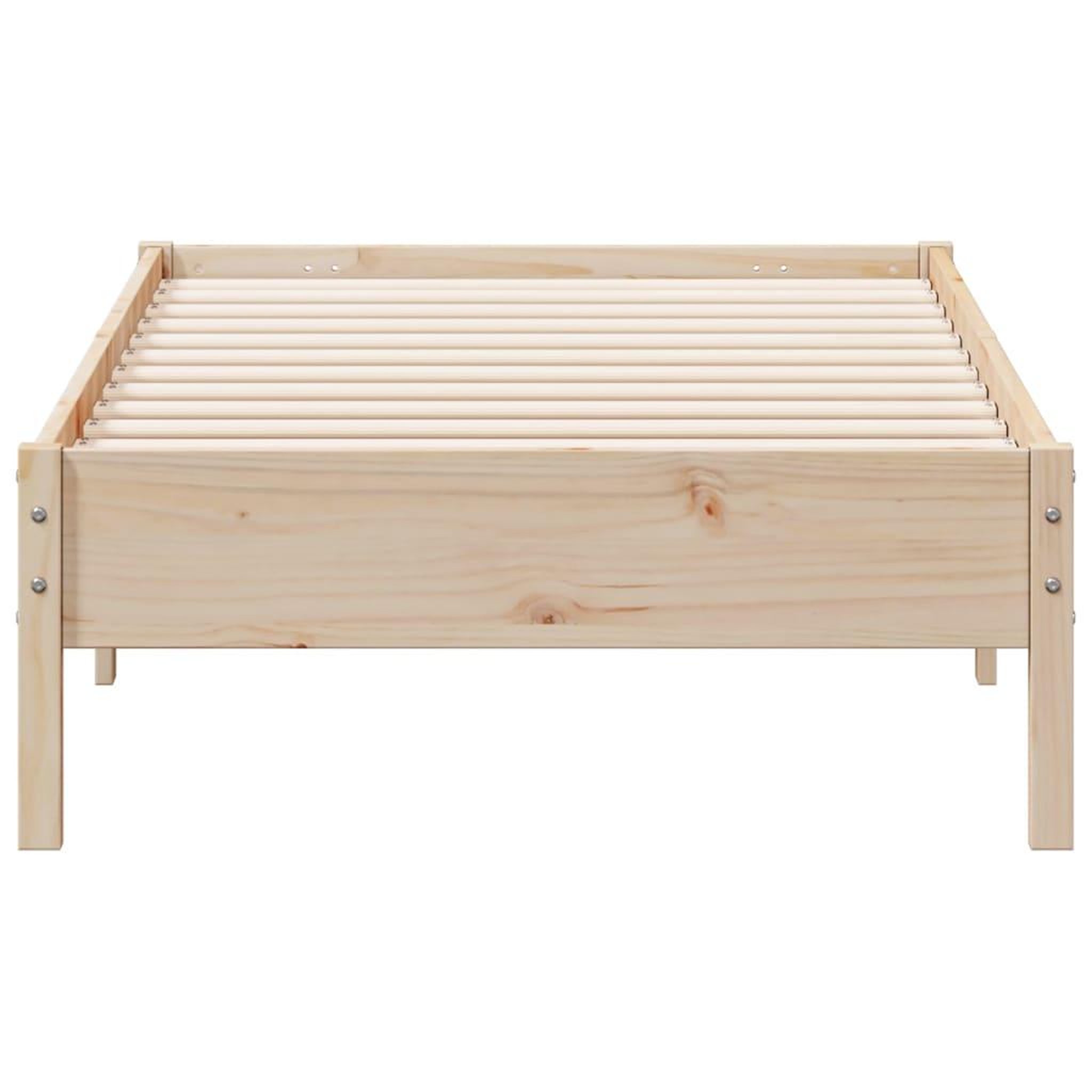 Voir la diapositive 4 : VIDAXL Cadre de lit sans matelas 75x190 cm bois de pin massif