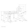 Voir la diapositive 4 : HomeStyle4U Lit avec toboggan 90x200 cm tour tunnel pirates