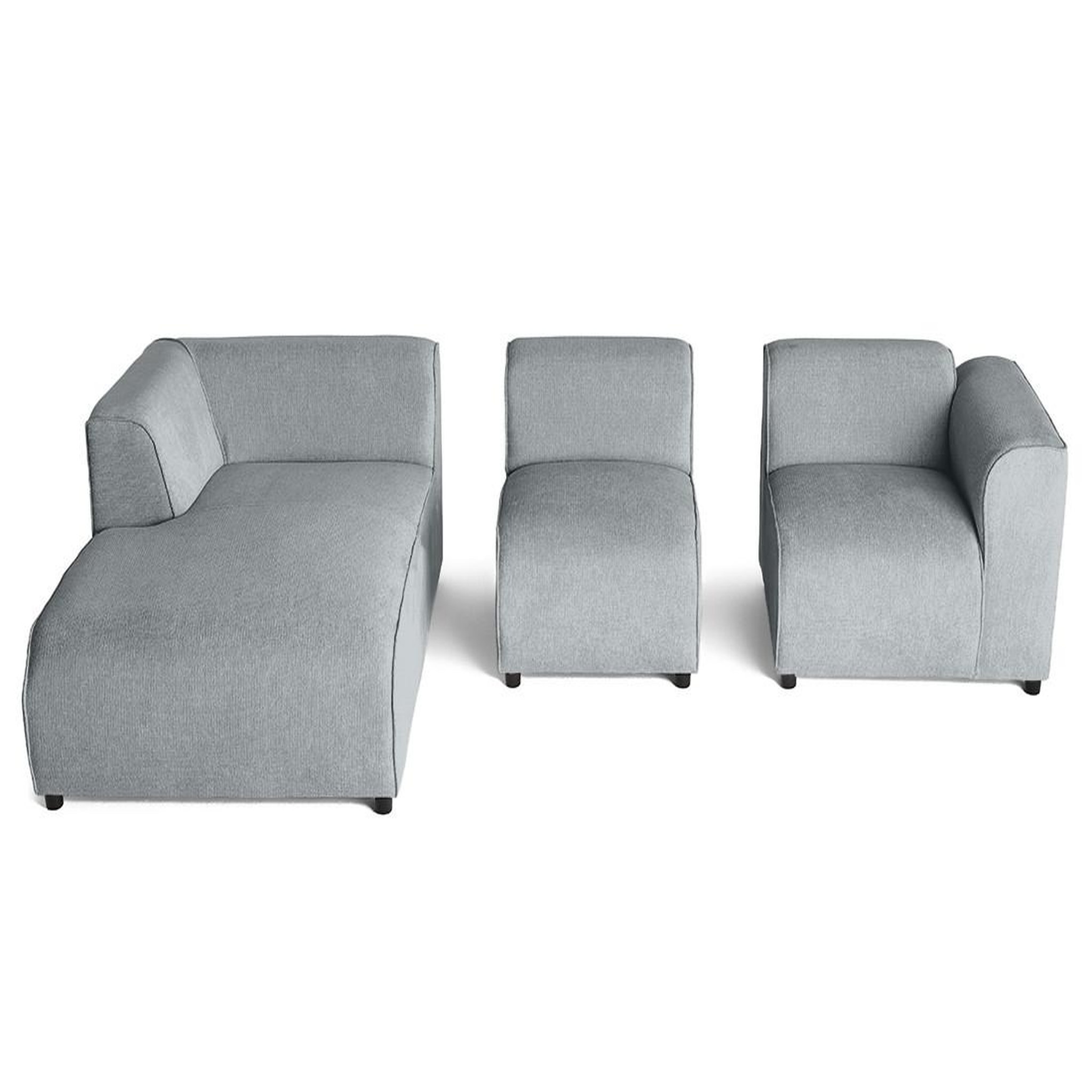 Voir la diapositive 3 : LISA DESIGN Suaro - canapé modulable d'angle gauche 4 places en tissu texturé