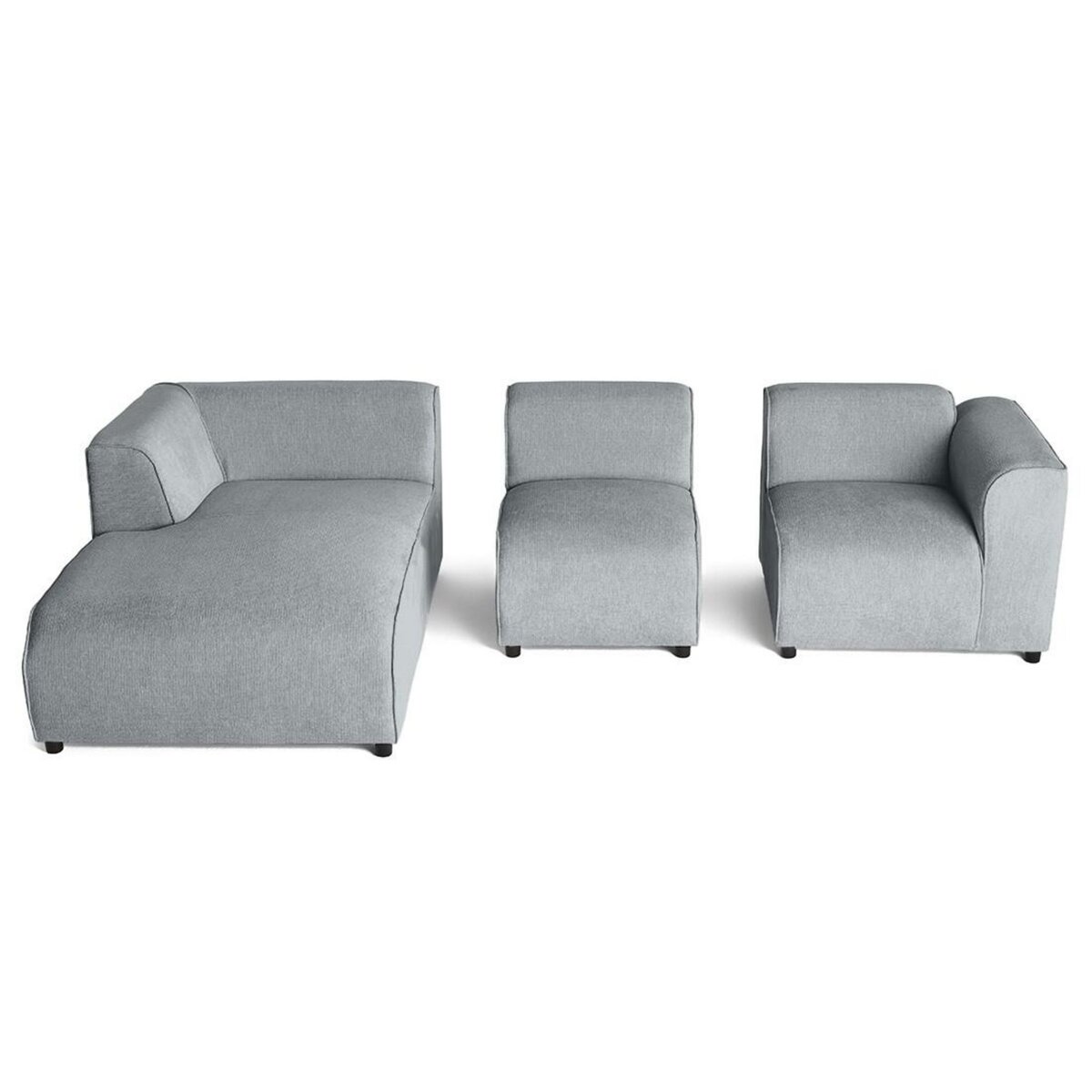 LISA DESIGN Suaro - canapé modulable d'angle gauche 4 places en tissu texturé