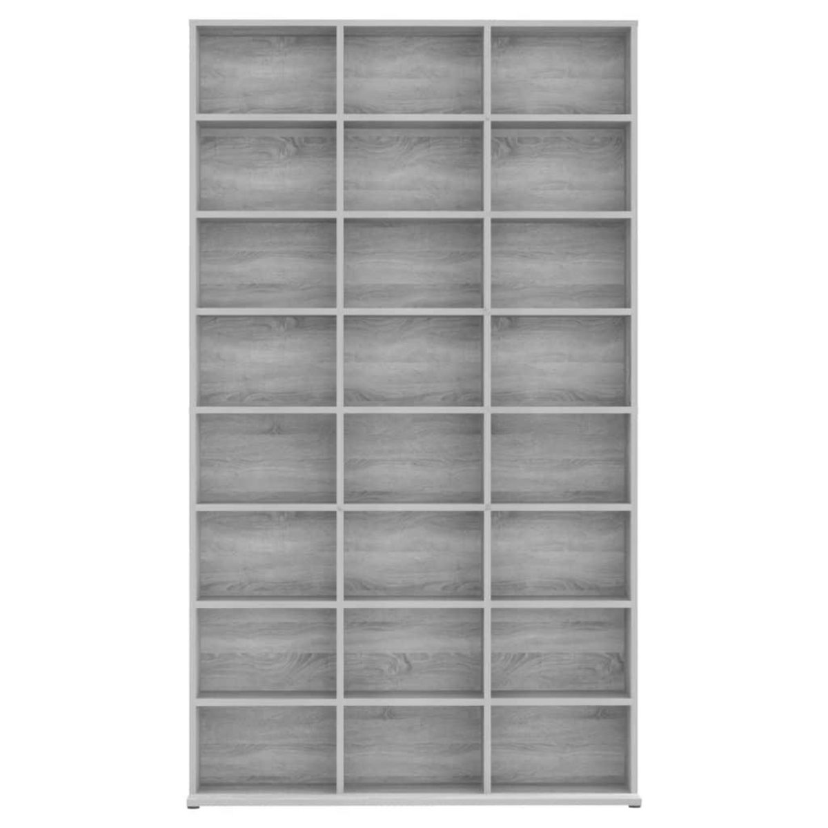 VIDAXL Armoire a CD Sonoma gris 102x23x177,5 cm Bois d'ingenierie