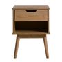 Voir la diapositive 2 : VS VENTA-STOCK Table de Chevet Bali 1 tiroir, Fabriqué en Bois de pin Massif