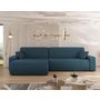 Voir la diapositive 3 : BEST MOBILIER Artemisa - canapé d'angle réversible 5 places convertible avec coffre en velours côtelé