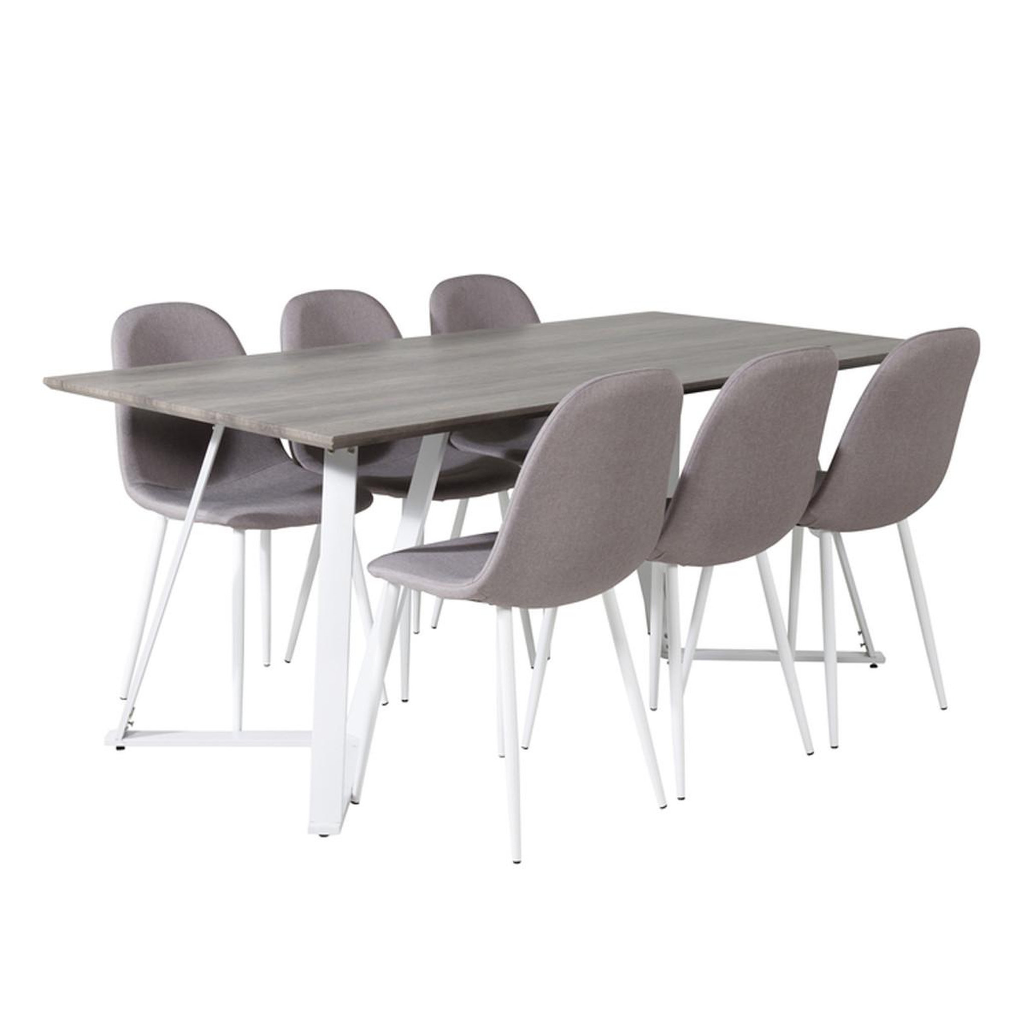 Paris Prix Ensemble table à manger & 6 chaises  marina & polar  180cm gris