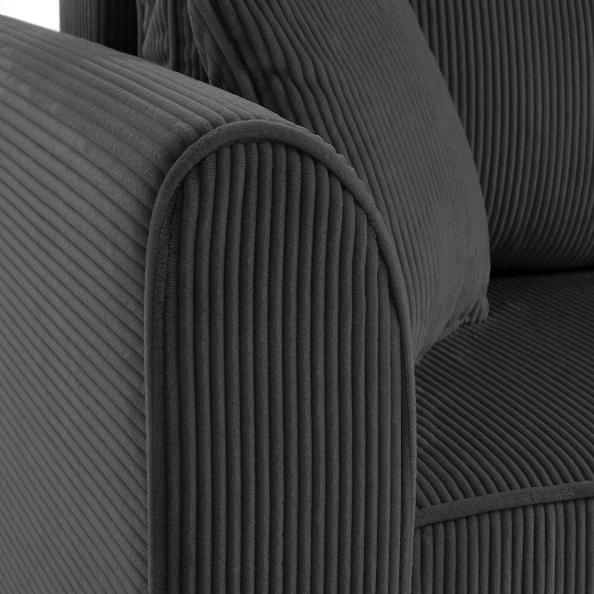 Voir la diapositive 5 : BEST MOBILIER Saphir - canapé d'angle réversible 4 places - convertible avec coffre - en velours côtelé