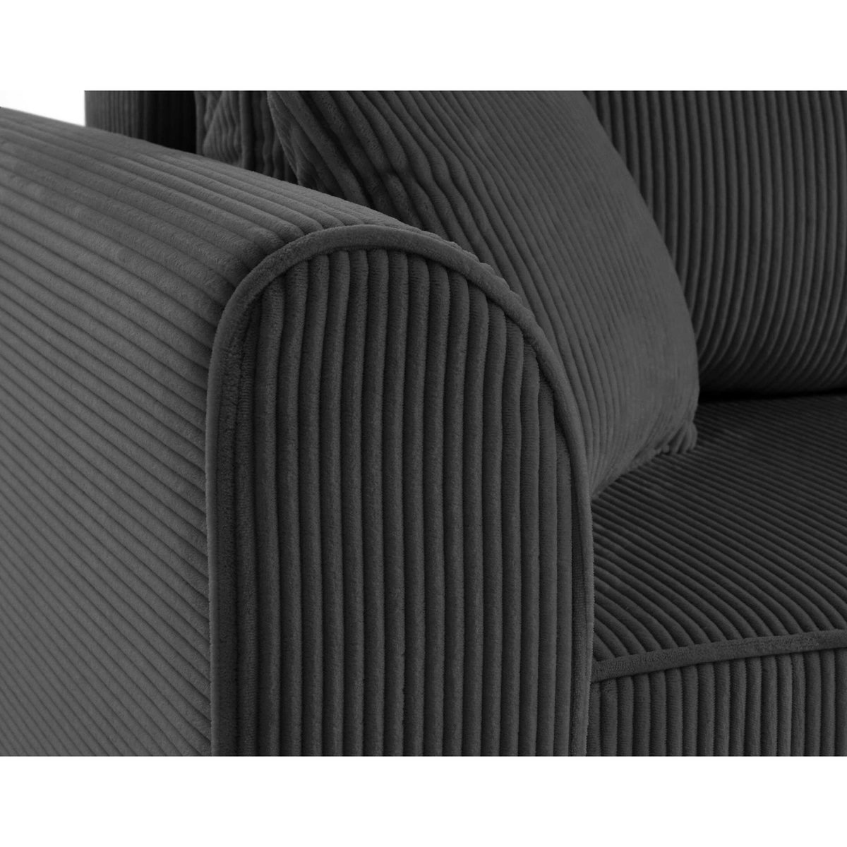 BEST MOBILIER Saphir - canapé d'angle réversible 4 places - convertible avec coffre - en velours côtelé