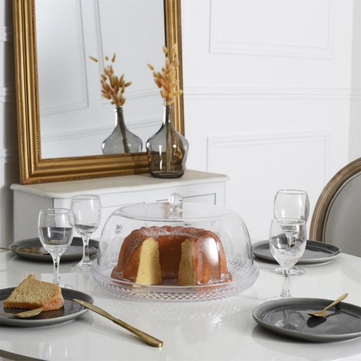 Paris Prix Plat de Présentation & Cloche  Gâteaux  33cm Transparent
