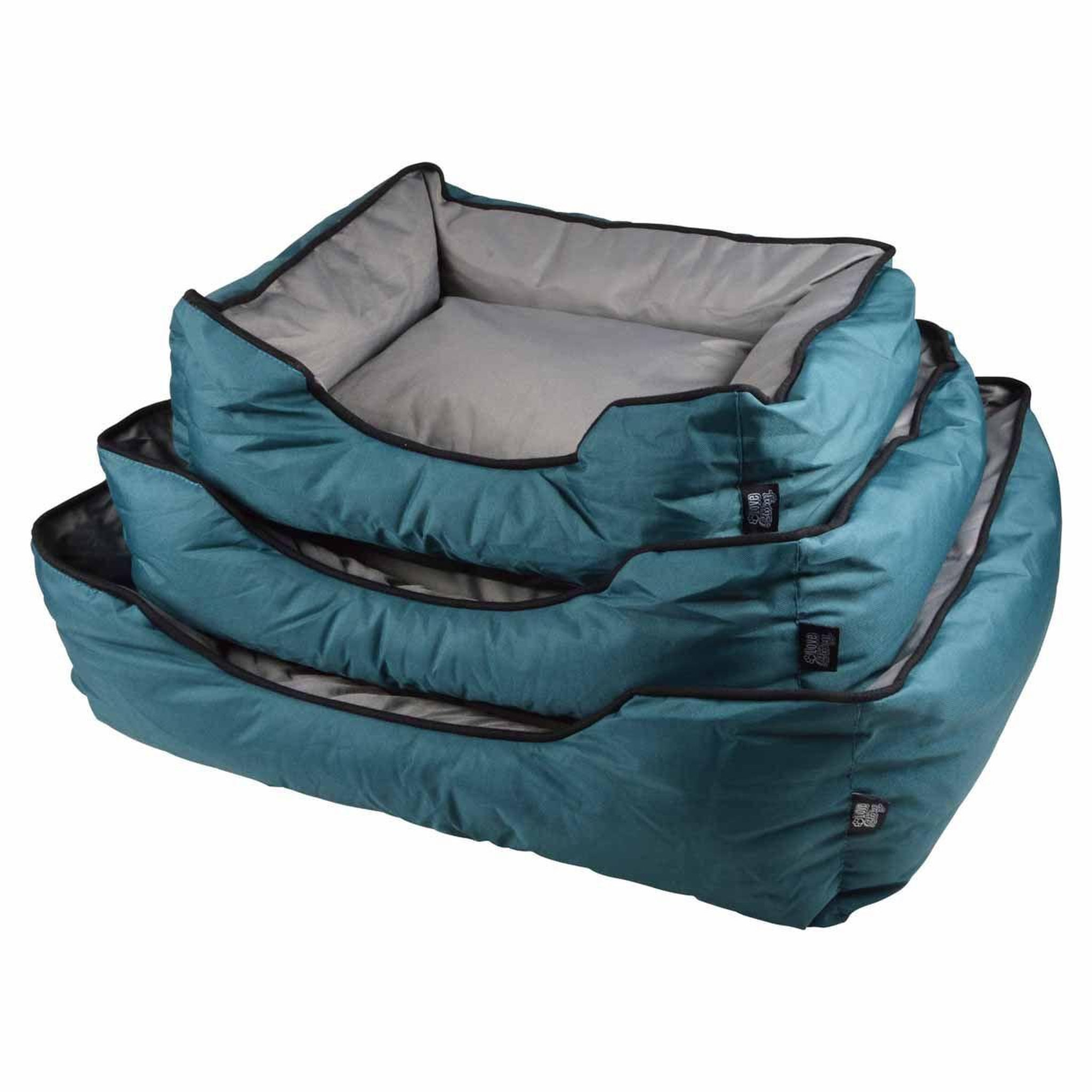 Voir la diapositive 1 : LOVE STORY Lot de 3 Paniers Chien & Chat  Essentiel  73cm Émeraude
